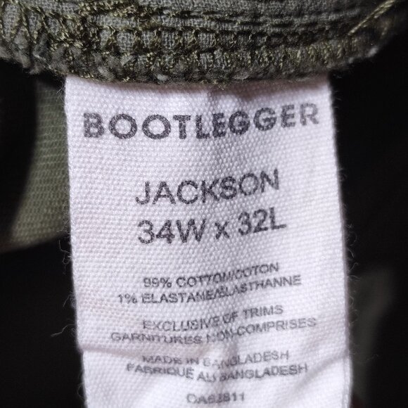 Bootlegger Jackson jeans men's size 34(36)/32 olive green colour straight leg - Picture 7 of 13